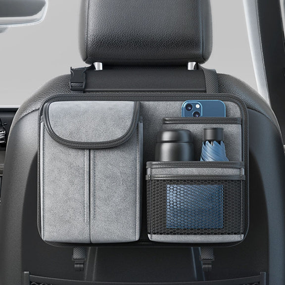 Car Seat Back Organizer Multifunctional Storage Bag Decorative Products(Gray)