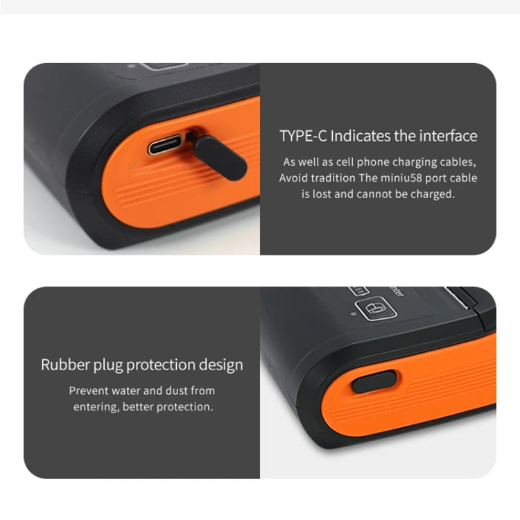 58mm Portable Logistics Takeaway Receipt Bluetooth Thermal Printer(US Plug)