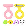 For AirTag 2pcs Silicone Protective Case Kids Brooch Snap Cartoon Locator Case(Pink+Yellow) - free shipping - PMC TechLife - Order now!