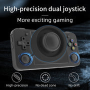 ANBERNIC RG35XX H Handheld Game Console 3.5 Inch IPS Screen Linux System 64GB(Transparent White)