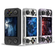 ANBERNIC RG35XX H Handheld Game Console 3.5 Inch IPS Screen Linux System 64GB(Transparent Purple)