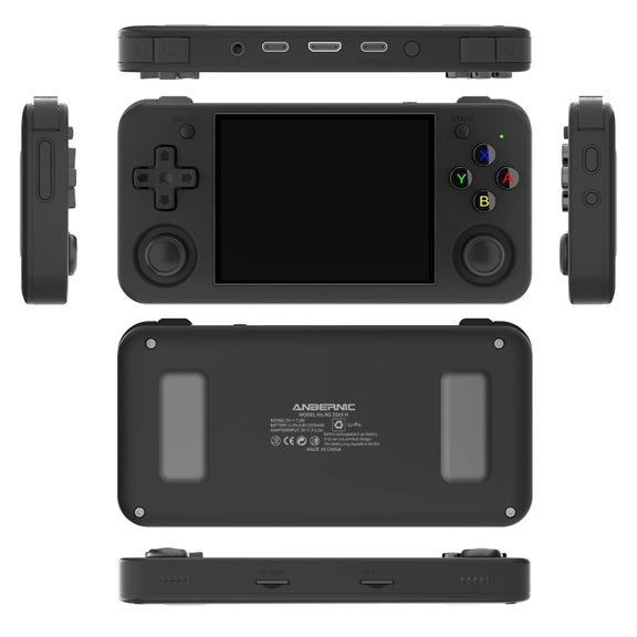 ANBERNIC RG35XX H Handheld Game Console 3.5 Inch IPS Screen Linux System 64GB(Transparent White)