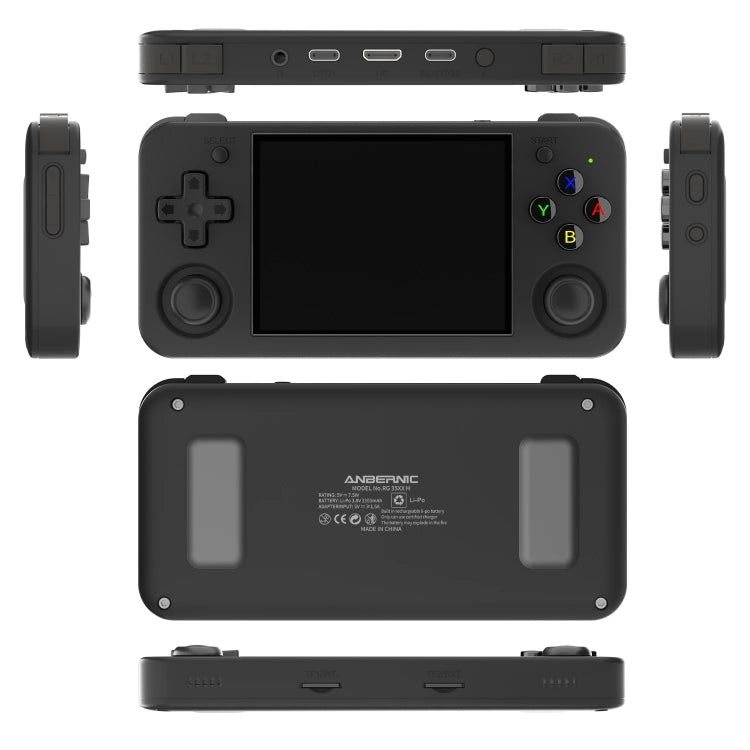 ANBERNIC RG35XX H Handheld Game Console 3.5 Inch IPS Screen Linux System 64GB+128GB(Transparent Purple)