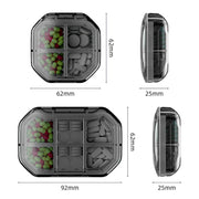 Portable Mini Compartmentalized Sealed Pill Box Weekly Morning And Evening Pill Capsule Dispensing Box, Style: 4 Grids Blue