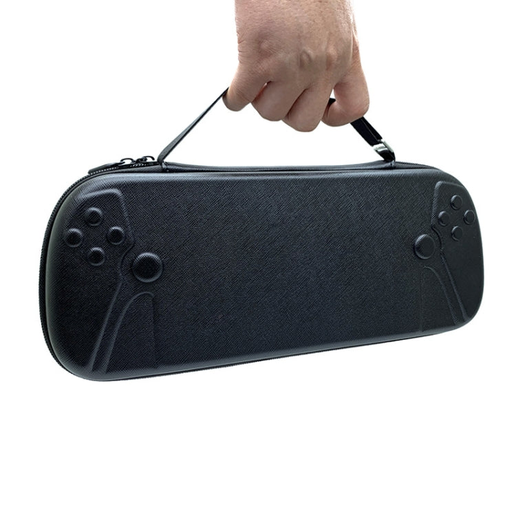 For Sony PlayStation Portal Hard Shell Case Portable Storage Bag, Style: PU Cross Line