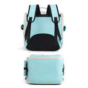 Breathable Square Cat Backpack Foldable Outdoor Portable Pet Bag(Model 4 Pink)