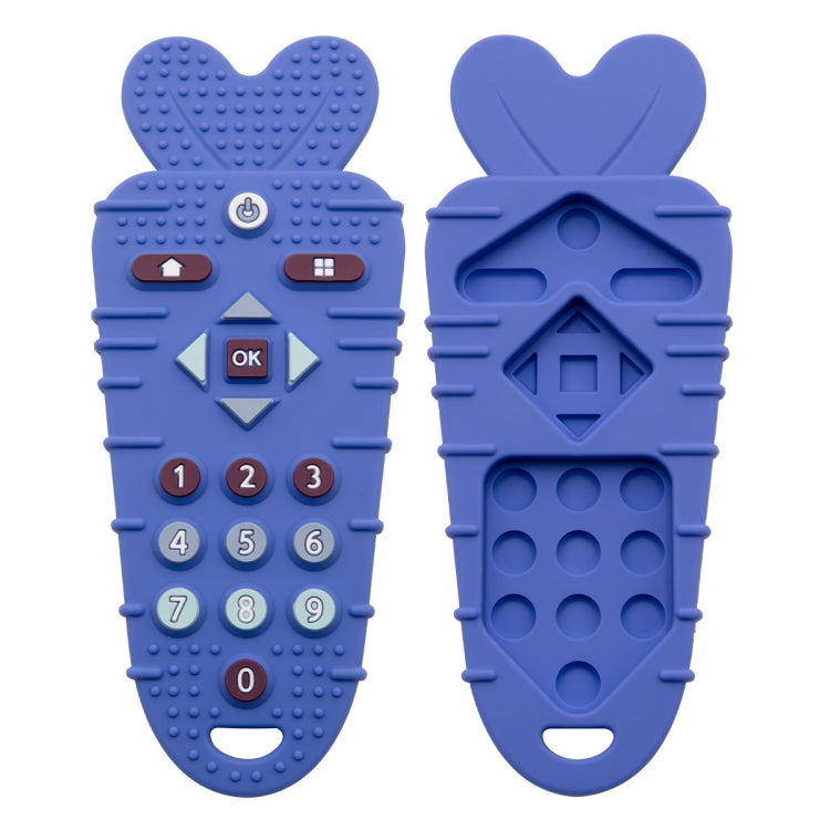 Baby Remote Control Teether Baby Anti Hand Eating Teething Stick Toys(Royal Blue)