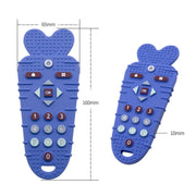 Baby Remote Control Teether Baby Anti Hand Eating Teething Stick Toys(Royal Blue)