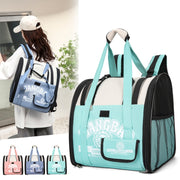 Simple Contrasting Pet Backpack Space Capsule Cat Bag Shoulder Dog Bag(Model 5 Blue)