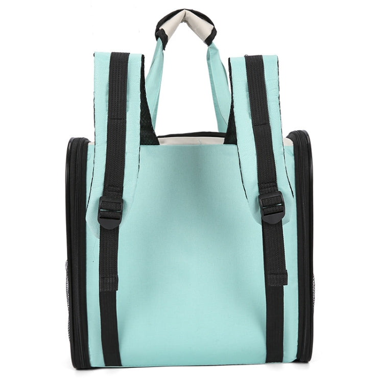 Simple Contrasting Pet Backpack Space Capsule Cat Bag Shoulder Dog Bag(Model 5 Green)