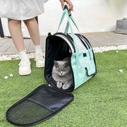 Simple Contrasting Pet Backpack Space Capsule Cat Bag Shoulder Dog Bag(Model 5 Pink)