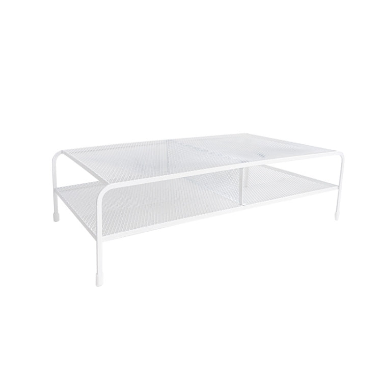 Computer Monitor Elevated Bracket Desk Wrought Iron Rack Organizer, Spec: Deepen Dual Layer Split
