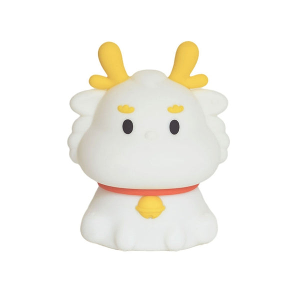 Dragon Silicone Sleeping Night Light Childrens Gift USB Rechargeable Ambient Lantern, Style: Pat Model(Colorful+Warm Yellow Light)