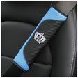 Car Seat Belt Cover Carbon Fiber Leather Auto Seat Shoulder Protection, Style: Crown Wine Red - Seat Belts & Padding by PMC TechLife | Online Shopping South Africa | PMC TechLife | Buy Now Pay Later Mobicred
