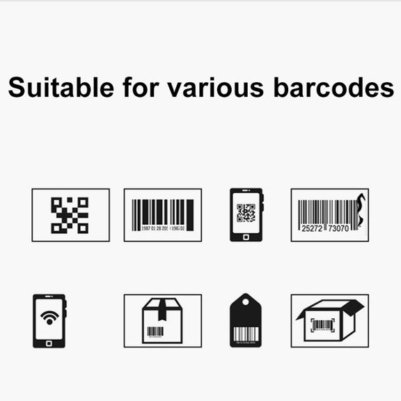 QR Code Scanner Mobile Phone Screen Supermarket Cashier Scanner, Model: Bluetooth Wireless