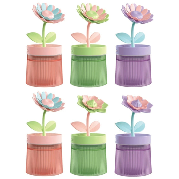 Flower Spray Hhydrating Colorful Atmosphere Light USB Aromatherapy Humidifier, Color: Sunflower Pink