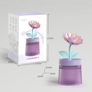 Flower Spray Hhydrating Colorful Atmosphere Light USB Aromatherapy Humidifier, Color: Sunflower Purple