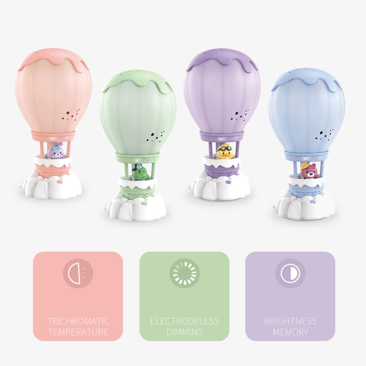 Cartoon Balloon Shape USB Charging Eye Protection LED Night Light Bedroom Reading Table Lamp, Color: Pink