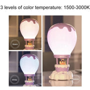 Cartoon Balloon Shape USB Charging Eye Protection LED Night Light Bedroom Reading Table Lamp, Color: Pink