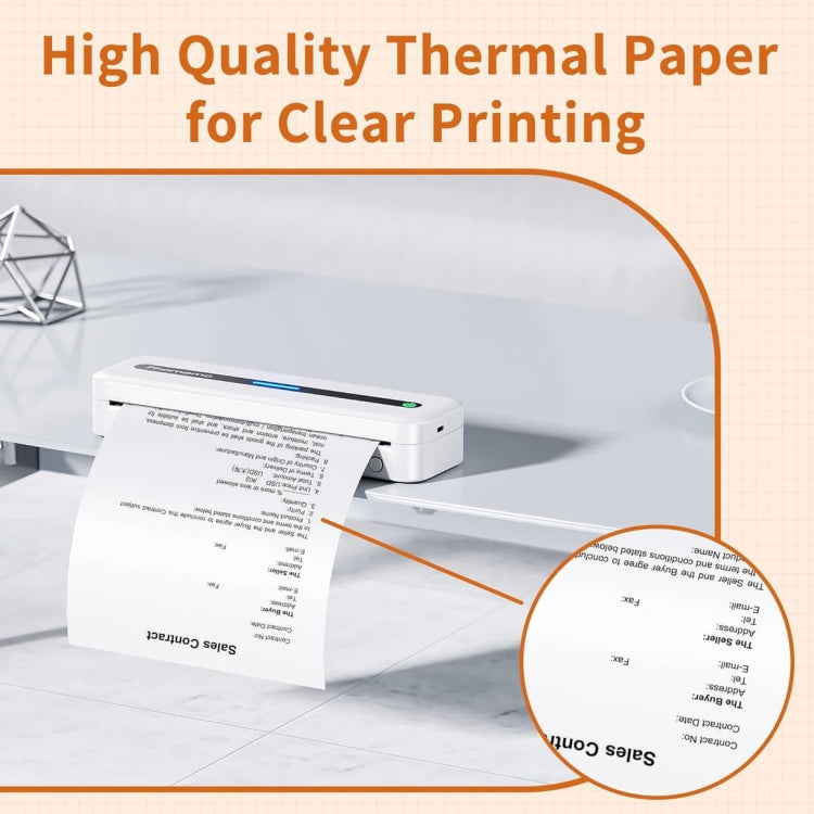 Phomemo 3rolls /Box 53mm Writing Quick-Drying Thermal Paper 10-Year Long-Lasting For M832 / M833 / M834 / M835 Printer