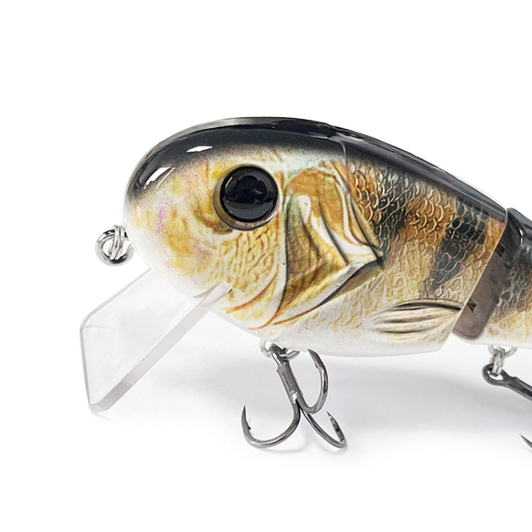 With Tongue Plate 3 Section Bionic Fish Lua Sea Fishing Freshwater Universal Floating Fake Bait(LK088-04)
