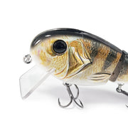 With Tongue Plate 3 Section Bionic Fish Lua Sea Fishing Freshwater Universal Floating Fake Bait(LK088-04)