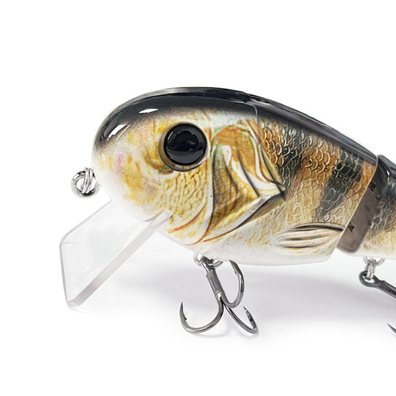 With Tongue Plate 3 Section Bionic Fish Lua Sea Fishing Freshwater Universal Floating Fake Bait(LK088-03)
