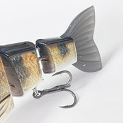 With Tongue Plate 3 Section Bionic Fish Lua Sea Fishing Freshwater Universal Floating Fake Bait(LK088-04)