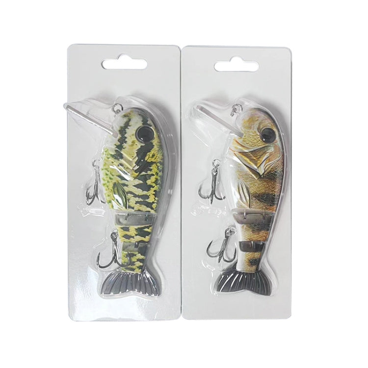 With Tongue Plate 3 Section Bionic Fish Lua Sea Fishing Freshwater Universal Floating Fake Bait(LK088-04)