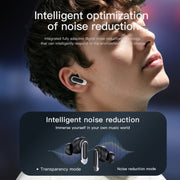 Color Screen Touch ANC Active Noise Reduction LCD Wireless Bluetooth Earphones(Black)