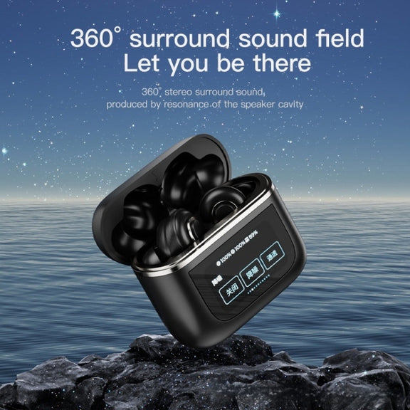 Color Screen Touch ANC Active Noise Reduction LCD Wireless Bluetooth Earphones(Champagne Gold)