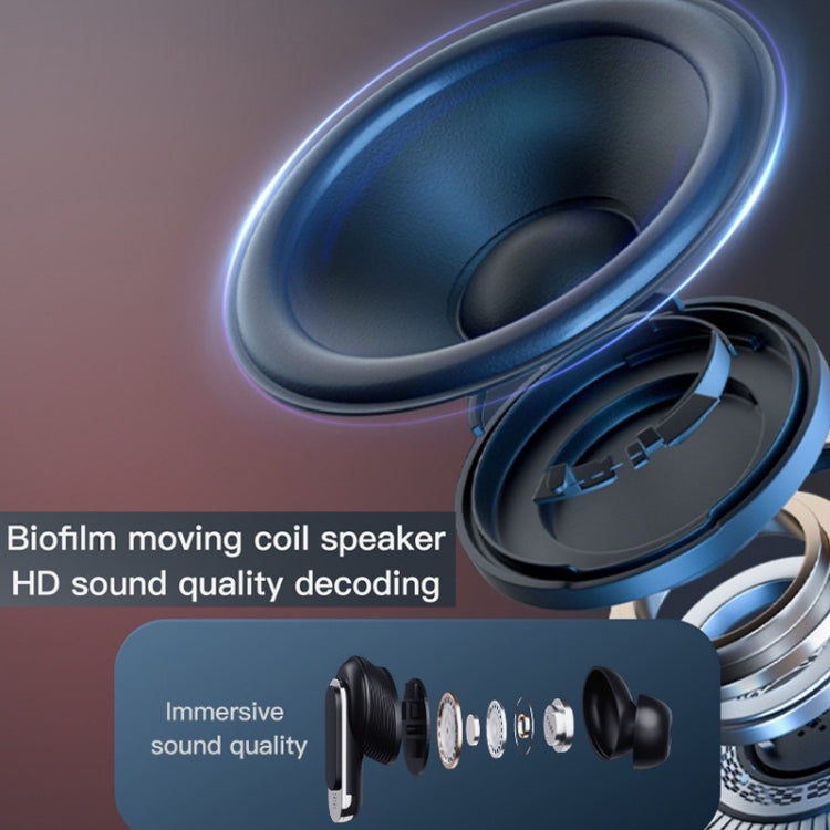 Color Screen Touch ANC Active Noise Reduction LCD Wireless Bluetooth Earphones(Champagne Gold)
