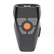 Dual Ultrasonic Repeller Pet Stop Barker With Mobile Power Supply Flashing Lighting Horn Function(Black)