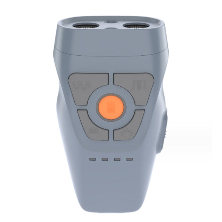 Dual Ultrasonic Repeller Pet Stop Barker With Mobile Power Supply Flashing Lighting Horn Function(Grey)