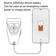 Dual Ultrasonic Repeller Pet Stop Barker With Mobile Power Supply Flashing Lighting Horn Function(Grey)