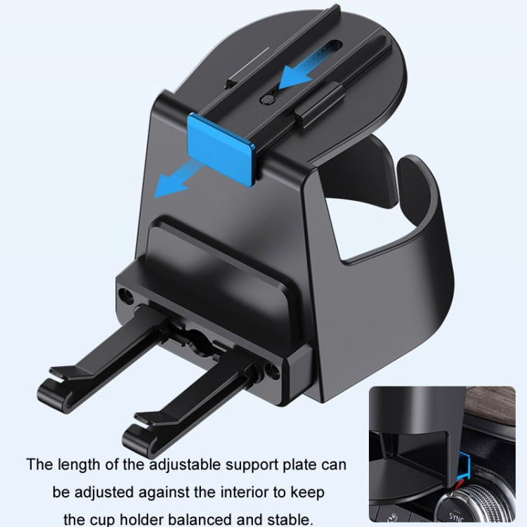 Multifunctional Car Air Conditioner Outlet Cup Holder Ashtray(Black)