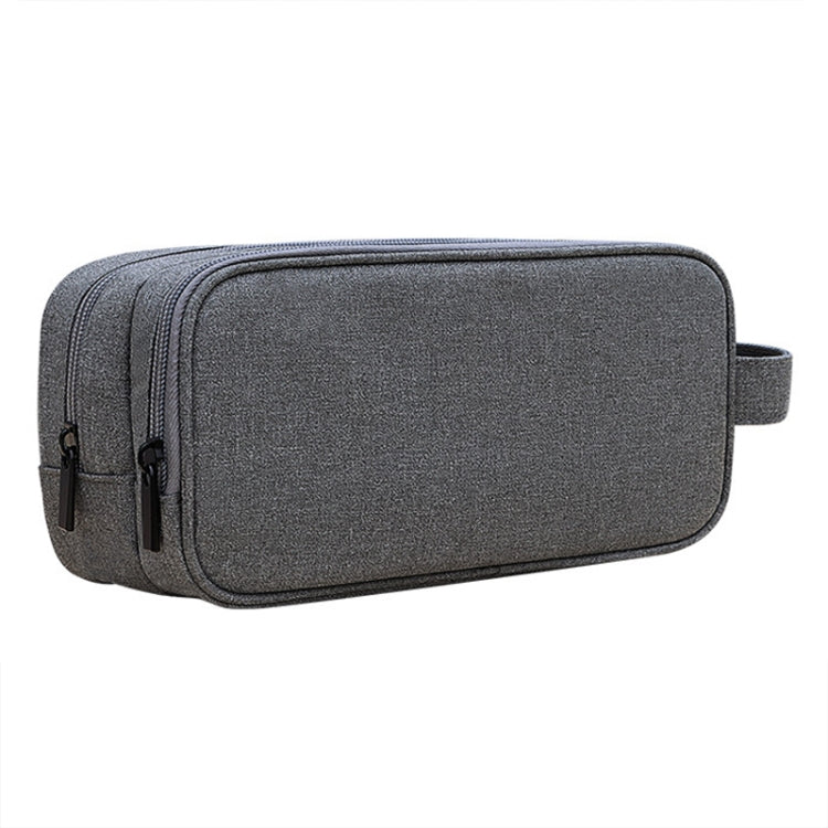 SM09 Double-layer Large Capacity Digital Accessories Storage Bag, Color: Dark Gray