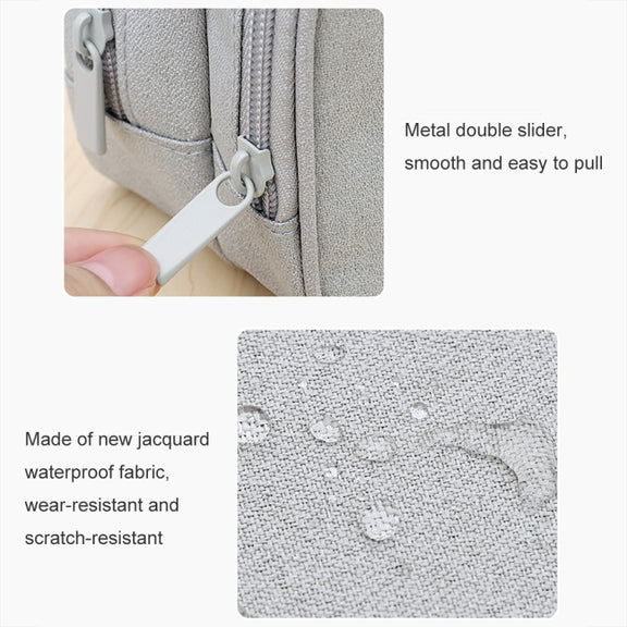 SM09 Double-layer Large Capacity Digital Accessories Storage Bag, Color: Gray