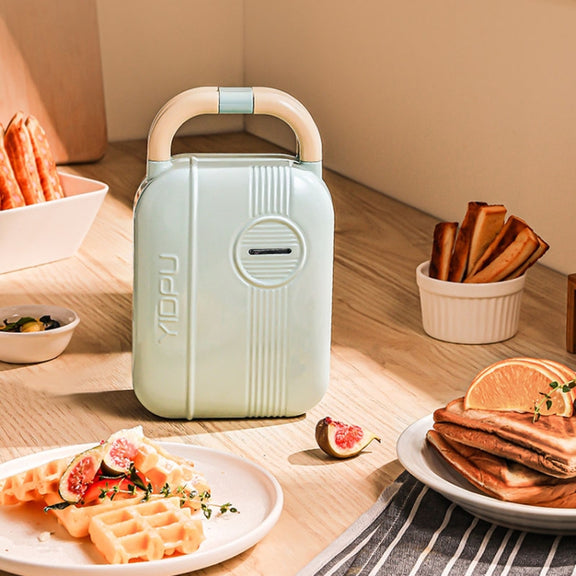 6 In 1 YIDPU Multifunctional Family Breakfast Maker Light Diet Sandwich Waffle Baker, CN Plug(Green)