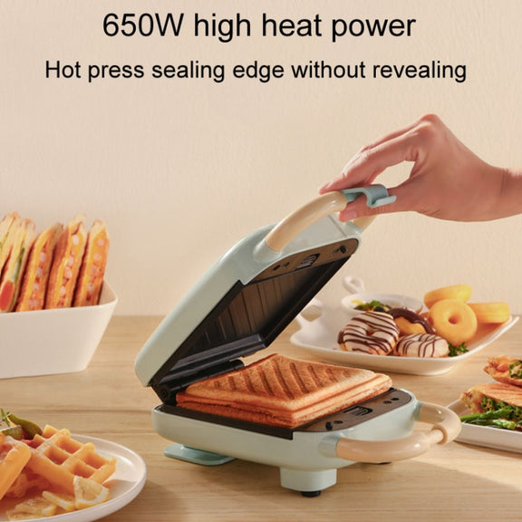 2 In 1 YIDPU Multifunctional Family Breakfast Maker Light Diet Sandwich Waffle Baker, CN Plug(Pink)