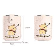 Pull-out Multi-card Slot ID Card Holder  Large Capacity Cartoon Card Bag, Color: Bear