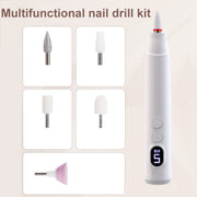 HX-10 LED Digital Display Multifunctional Nail Polisher Polishing and Exfoliating Manicure Tools(Pink)