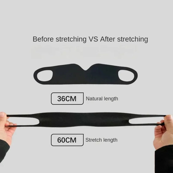 Strong Blackout Soft Relieve Fatigue Eye Protection Skin-Friendly Breathable Elasticity Washable Eye Mask, Size: L(Black)