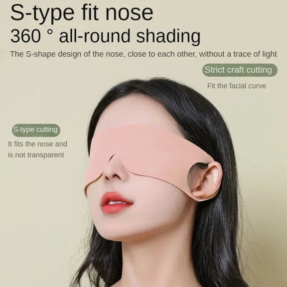 Strong Blackout Soft Relieve Fatigue Eye Protection Skin-Friendly Breathable Elasticity Washable Eye Mask, Size: L(Black)