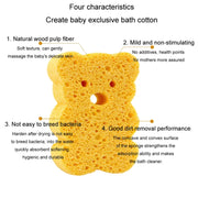 Baby Bathing Wood Pulp Sponge Cute Cartoon Soft Bath Sponge Bath Scrubber, Model: Bear