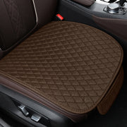 Non-Slip Rhombus Imitation Linen Car Seat Cushion, Color: Brown Front Row