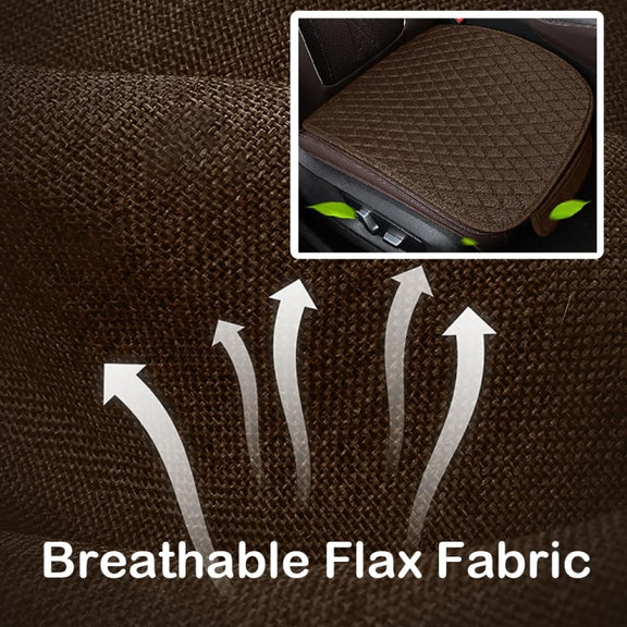 Non-Slip Rhombus Imitation Linen Car Seat Cushion, Color: Gray Back Row