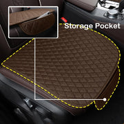 Non-Slip Rhombus Imitation Linen Car Seat Cushion, Color: Beige Back Row