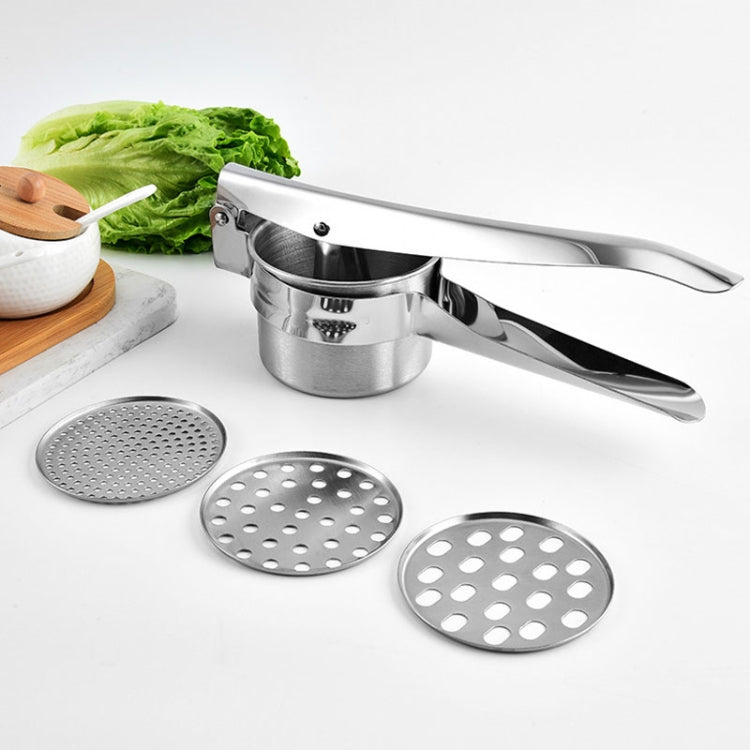 Stainless Steel Potato Press Manual Juicer Vegetable And Fruit Squeezer, Model: SJ-04 Side Hole Red