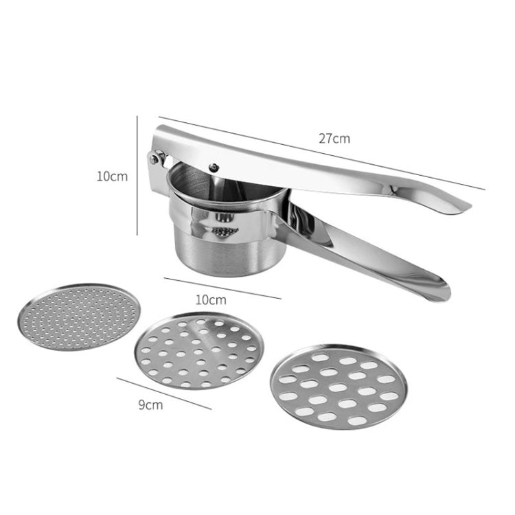 Stainless Steel Potato Press Manual Juicer Vegetable And Fruit Squeezer, Model: 3 In 1